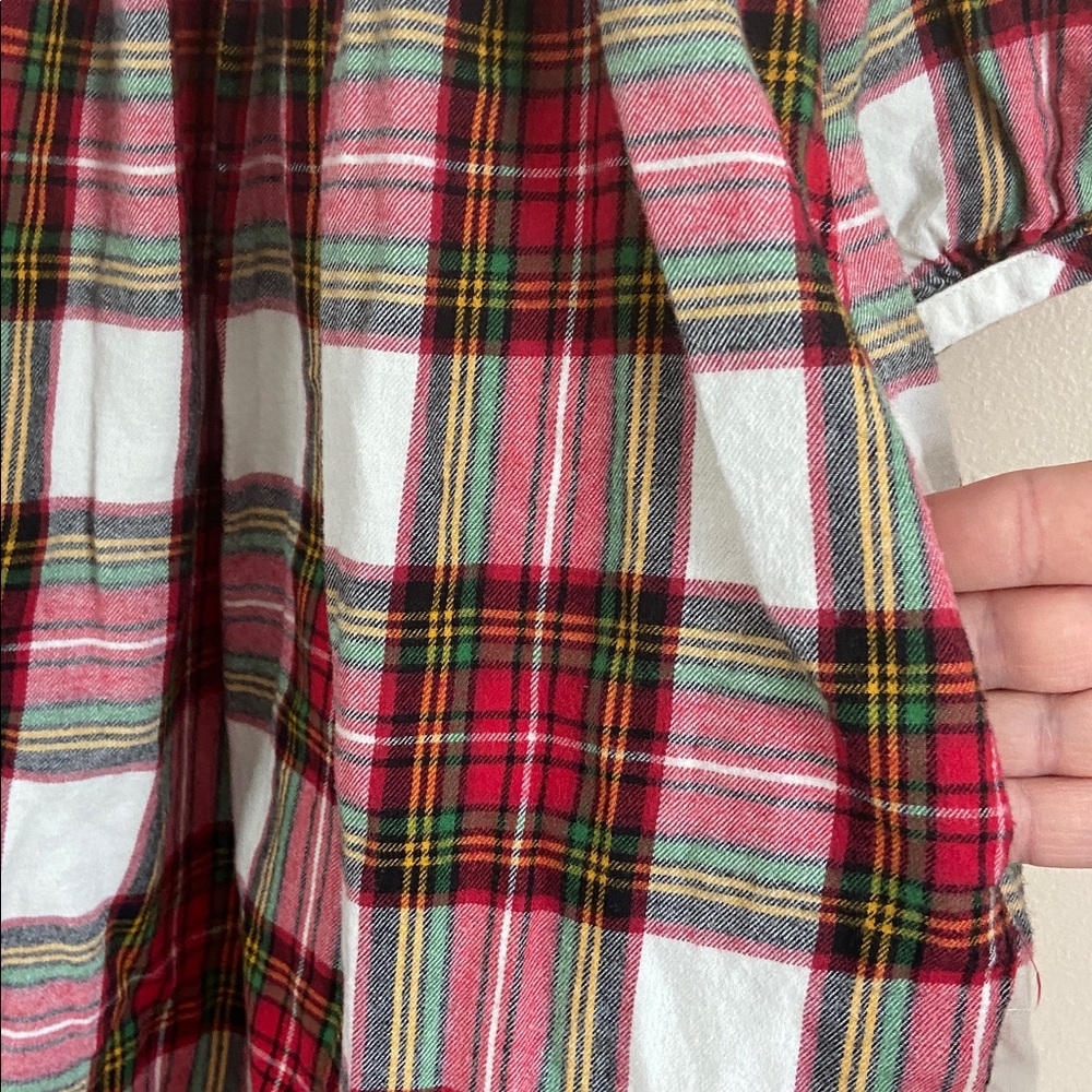 Hanna Andersson- Print Flannel Dress in Family Holiday Plaid - Picture 5 of 7